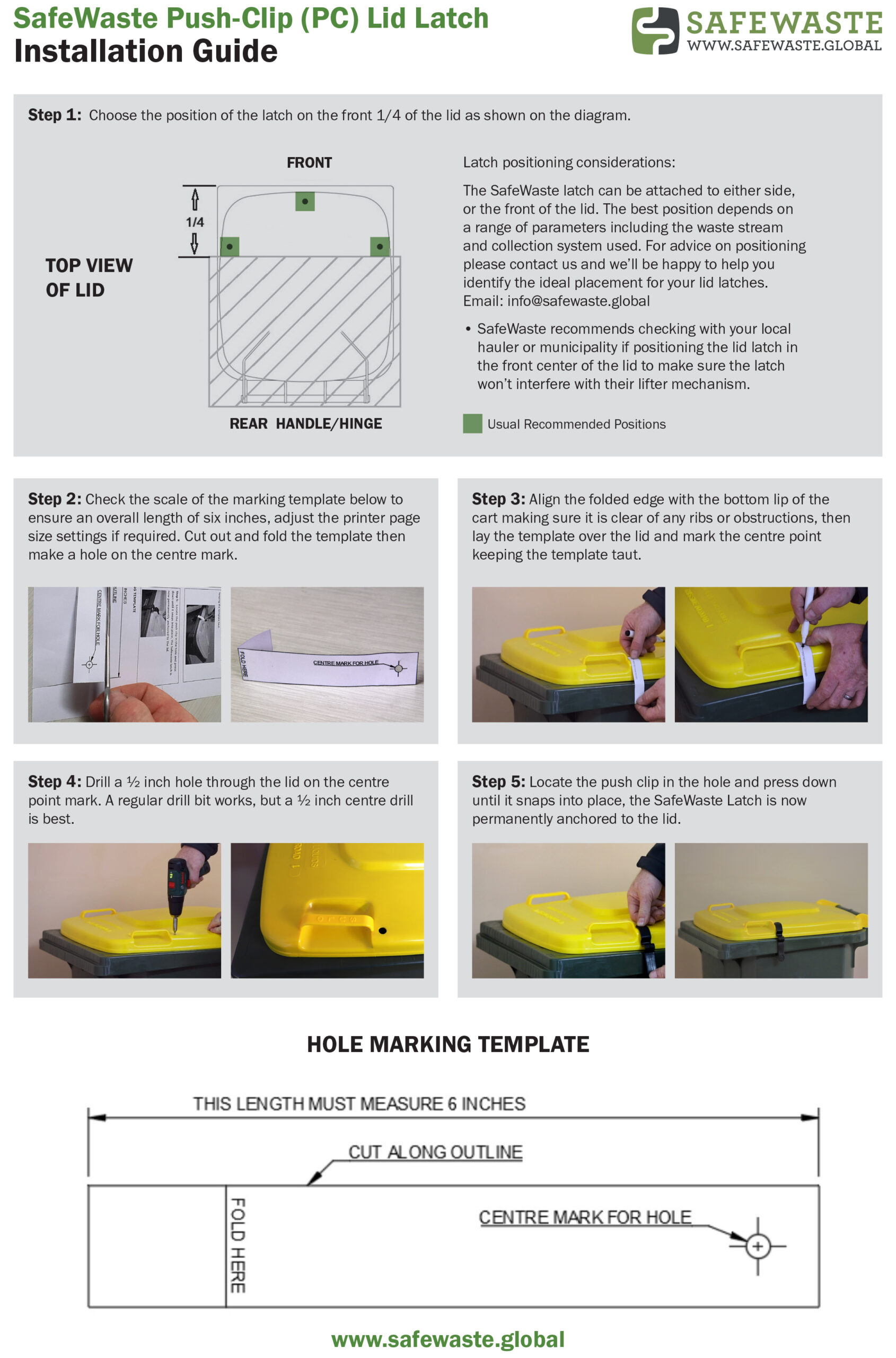 Push-Clip Lid Latch Instructions